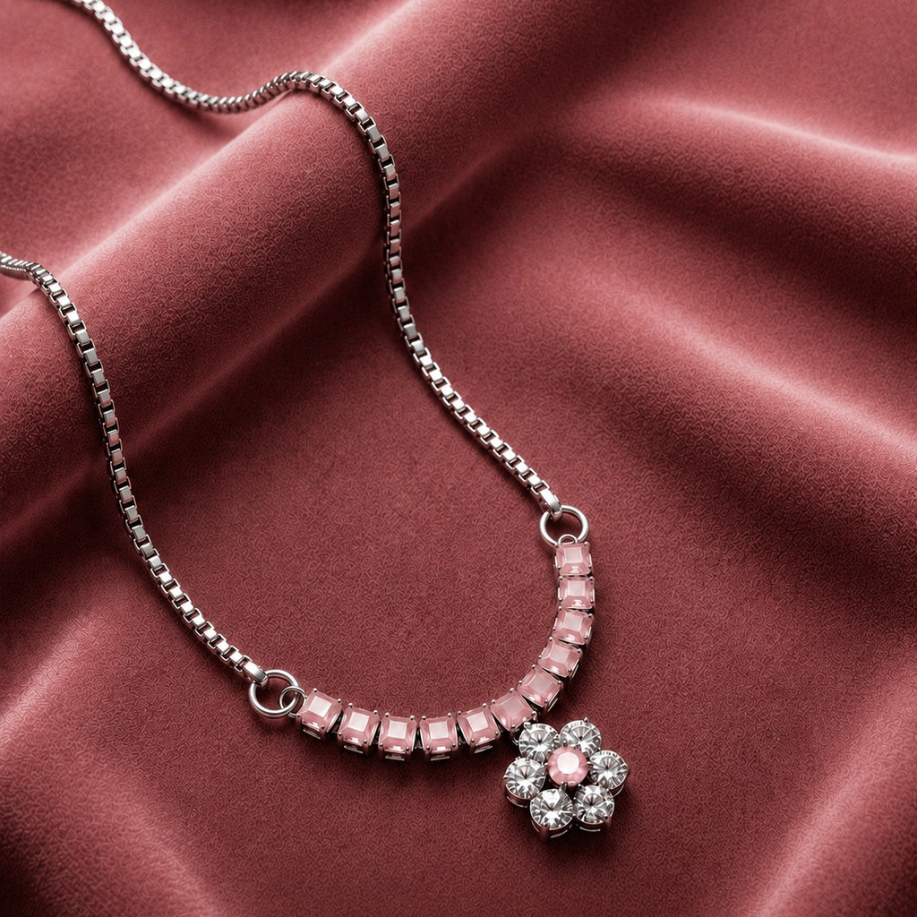 CLUSTER FLORAL PENDANT NECKLACE SET