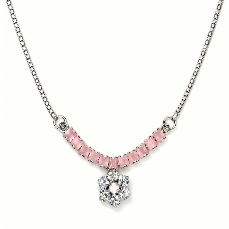 CLUSTER FLORAL PENDANT NECKLACE SET