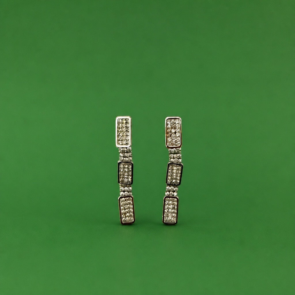 CRYSTAL PAVE DROP EARRINGS