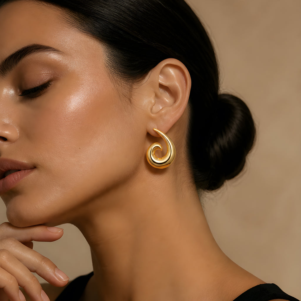 SPIRAL STUD EARRINGS