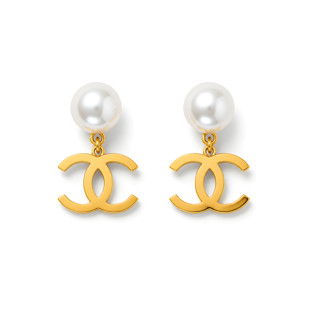 CHANNEL BLUSH RESIN DROP EARRINGS