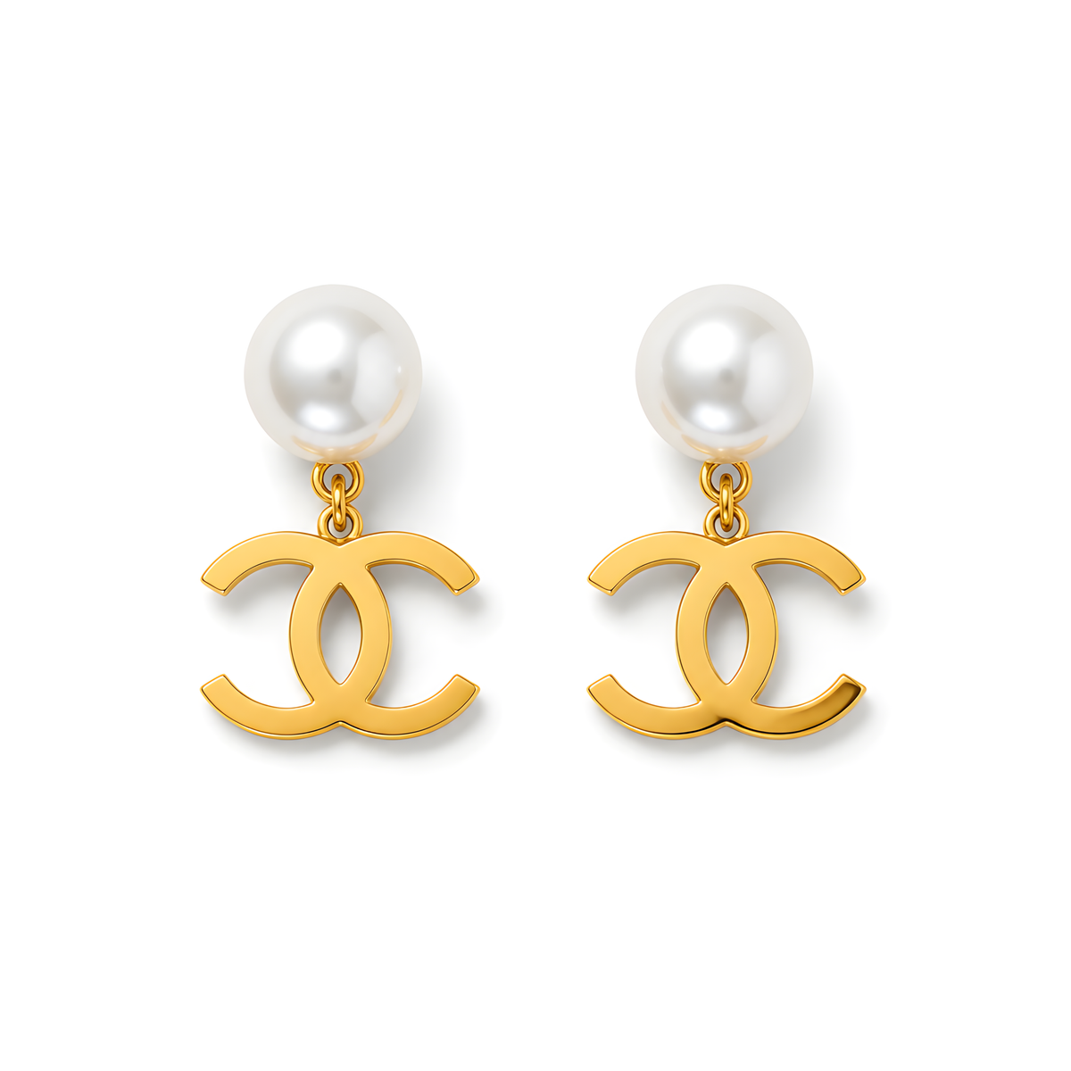 CHANNEL BLUSH RESIN DROP EARRINGS