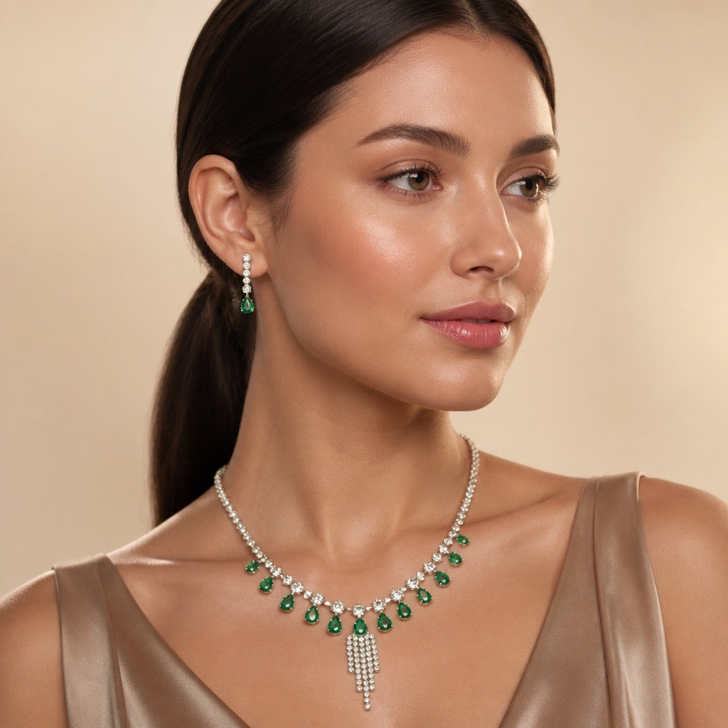 EMERALD CASCADE JEWELLERY SET