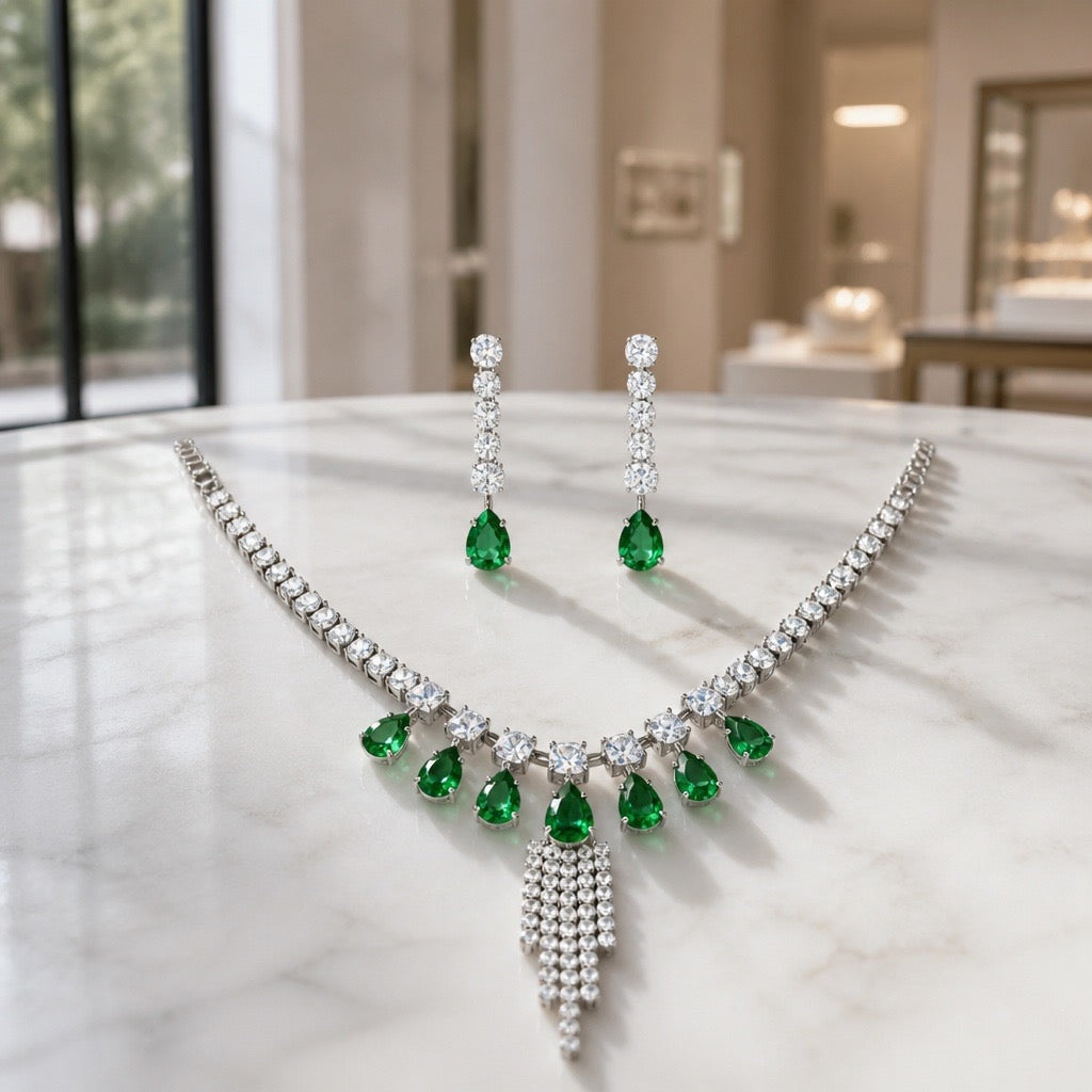 EMERALD CASCADE JEWELLERY SET
